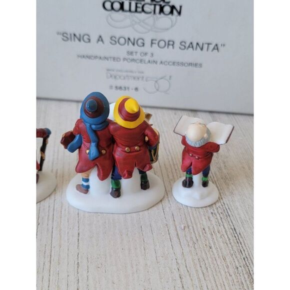 Dept 56 56316 Sing A Song For Santa village accessory xmas set - Picture 9 of 10